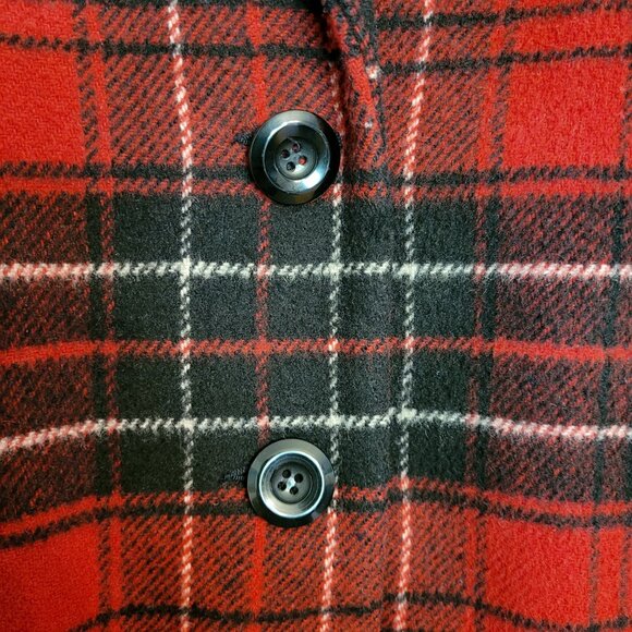 Express Vintage Plaid Wool Blend Blazer Jacket - Picture 4 of 8